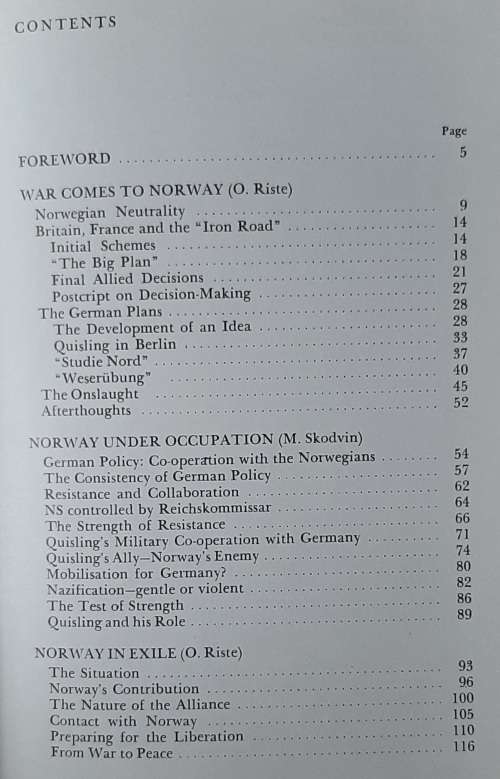 Norway and the Second World War  Author: Johs Andenaes, Olav Riste, Magne Skodvin