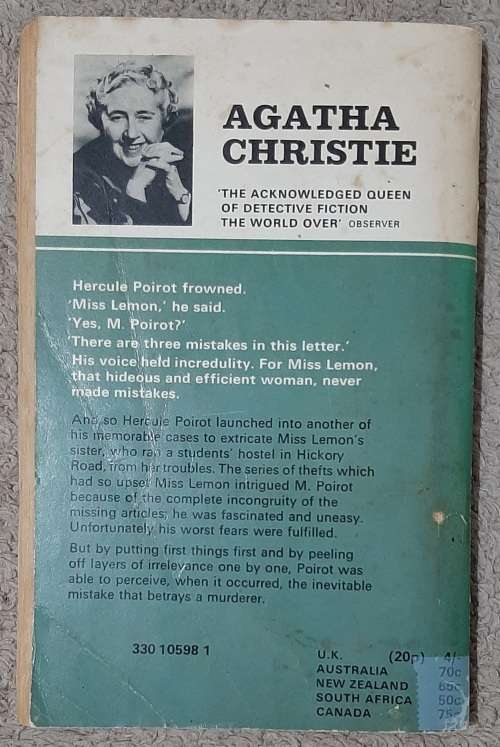 Hickory, Dickory, Dock  Author: Agatha Christie
