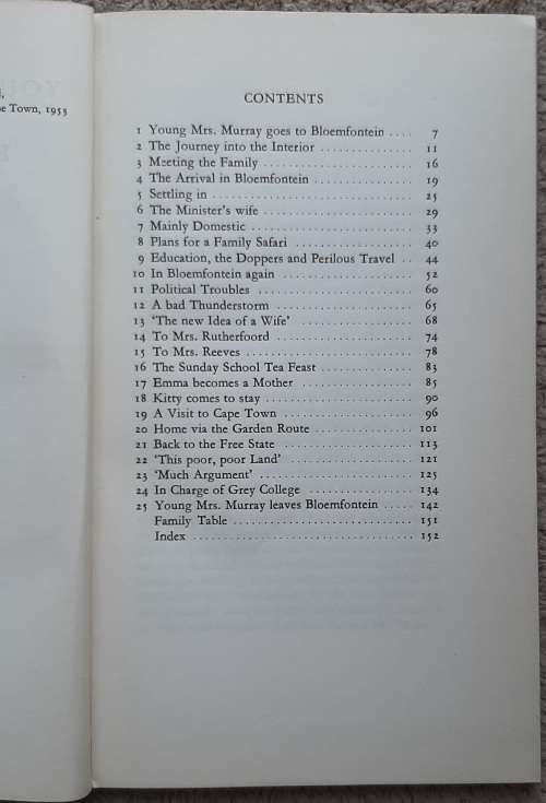 Young Mrs. Murray Goes to Bloemfontein 1856 - 1860  Author: Joyce Murray