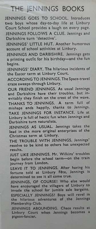 Jennings Follows a Clue  Author: Anthony Buckeridge
