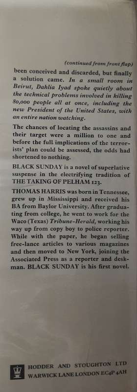 Black Sunday  Author: Thomas Harris