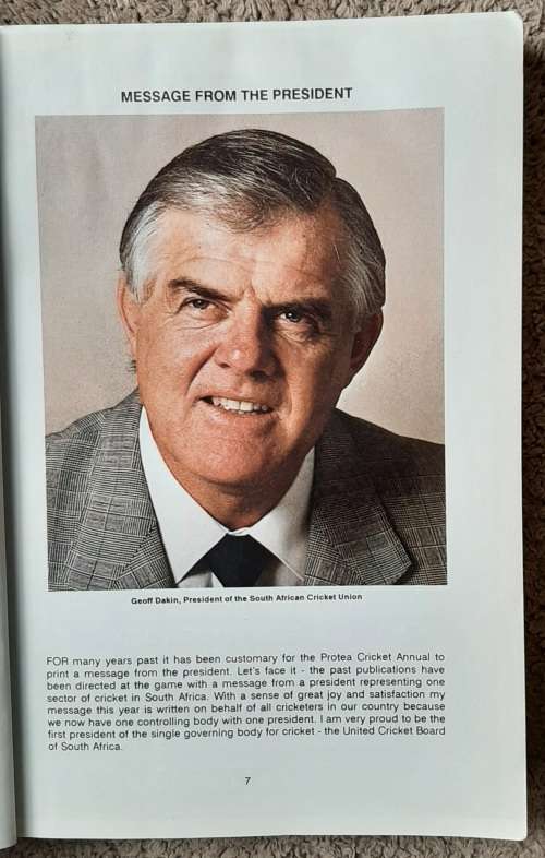 The 1991 Protea Assurance Cricket Annual of South Africa  Volume 38