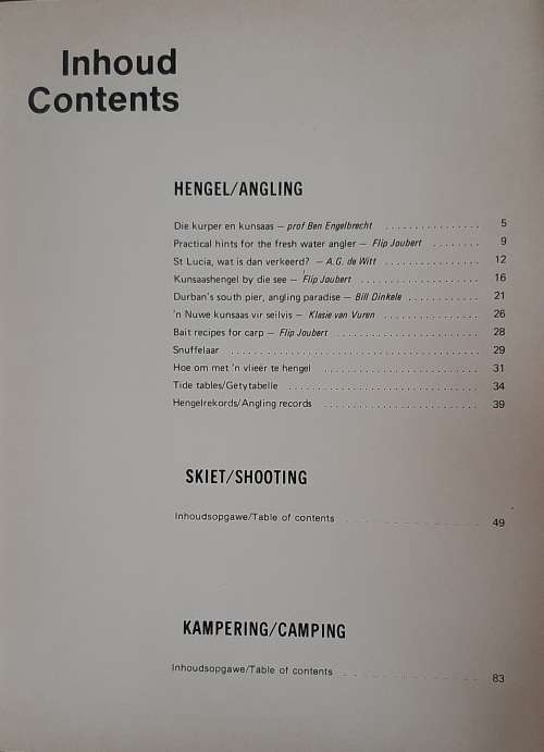 Hengel Skiet Kampeer/ Angling Shooting Camping Year Book Vol.3
