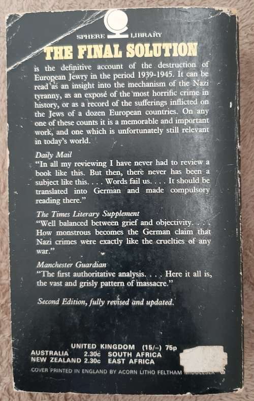 The Final Solution - Author: G. Reitlinger