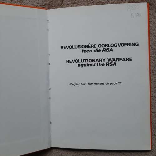 Revolusionêre Oorlogvoering teen die RSA/ Revolutionary Warfare against the RSA