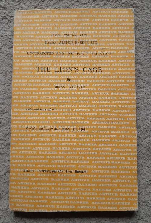 The Lion`s Cage - Author: Brian Gardner