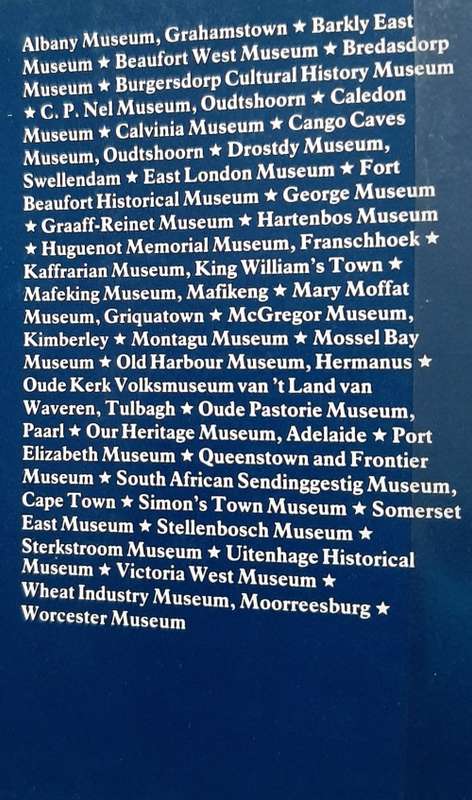 Museums of the Cape: A guide to the Province-Aided Museums of the Cape