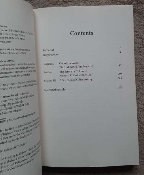 From Cattle-Herding to Editor`s Chair - Author: RV Selope Thema