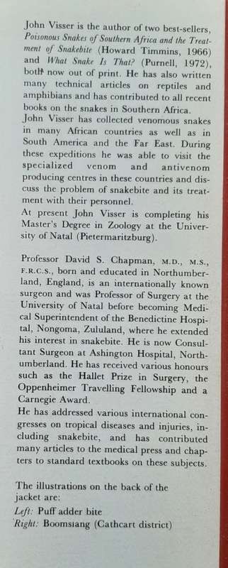Snakes and Snakebite - Author: John Visser and David S. Chapman