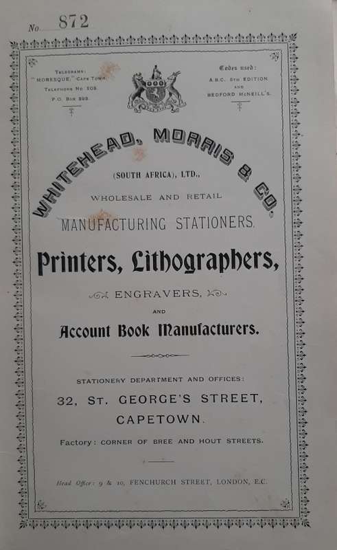 Whitehead, Morris and Co Stationers and Printers