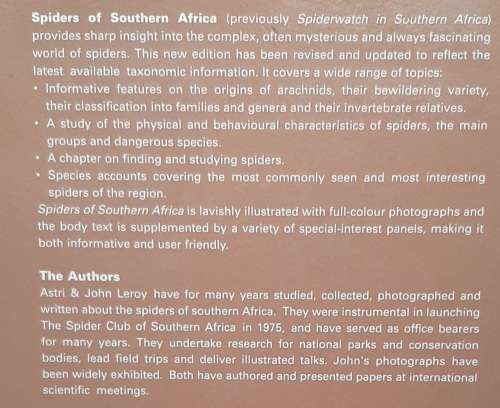 Spiders of Southern Africa - Author: Astri and John Leroy