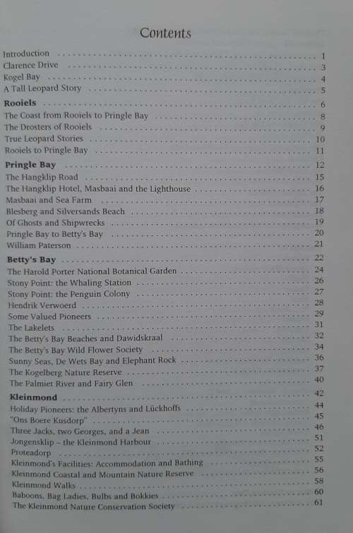 Fynbos Coast: Betty`s Bay, Kleinmond, Pringle Bay and Rooiels - Author: Peter Slingsby and Ed Coombe