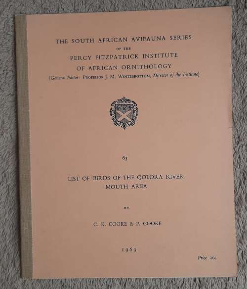 List of Birds of the Qolora River Mouth Area - Author: C. K. Cooke and P. Cooke