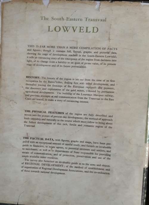 The South-Eastern Transvaal Lowveld - Produced by the Lowveld Regional Development Association