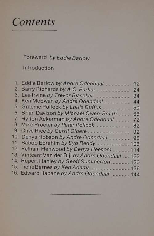 God`s forgotten Cricketers - Author/Edited: André Odendaal