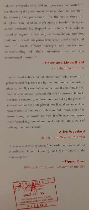 Letters from Robben Island - Author/Edited: Robert D Vassen
