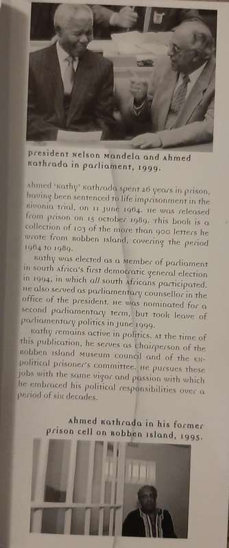 Letters from Robben Island - Author/Edited: Robert D Vassen