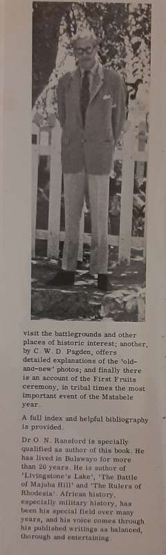Bulawayo: Historic Battleground of Rhodesia - Author: Oliver Ransford