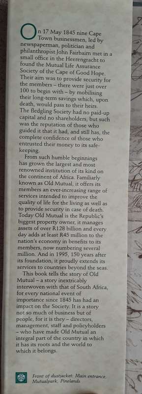 Old Mutual 1845-1995 - Author: Phillipa Brooke Simons