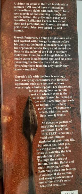 Last of the Free: A moving story of 3 young lions, restored to the wild - Author: Gareth Patterson