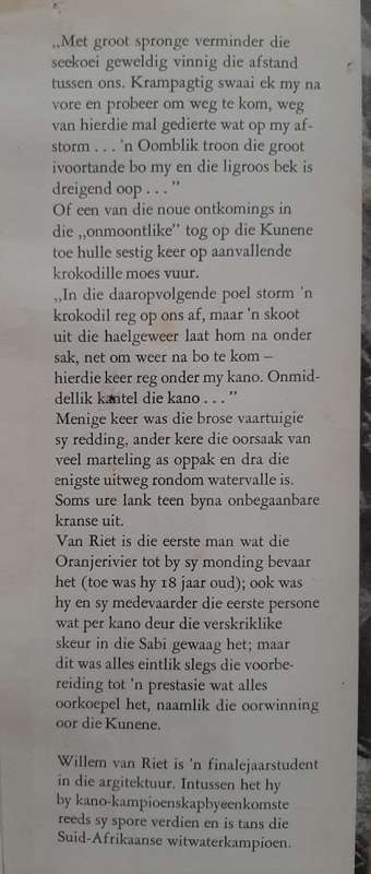 Stroom af in my Kano: Avonture op vyf groot riviere in Suider-Afrika - Willem van Riet