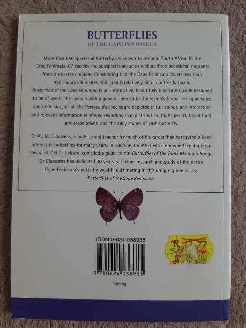 Butterflies of the Cape Peninsula: A comprehensive guide - Author: A.J.M. Claassens