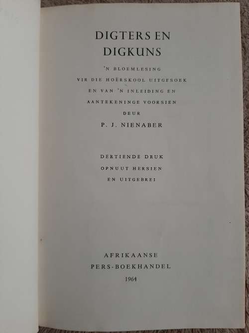 Digters en Digkuns - Author: P. J. Nienabber