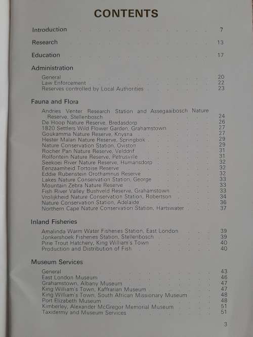 Cape Department of Nature Conservation Report No. 30 - Author/Director: Douglas Hey