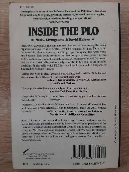 Inside the PLO - Author: Neil C. Livingstone and David Halevy