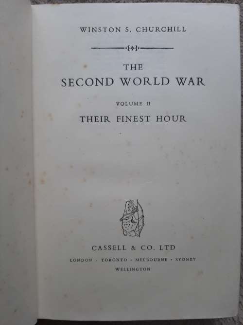 The Second World War Vol.II:Their Finest Hour - Author: Winston S. Churchill