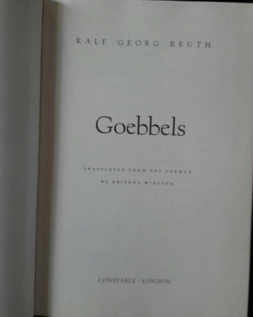 Goebbels - Ralf Georg Reuth