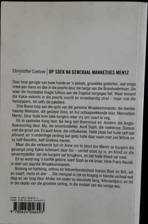 Op Soek na Generaal Mannetjies Mentz. Christoffel Coetzee
