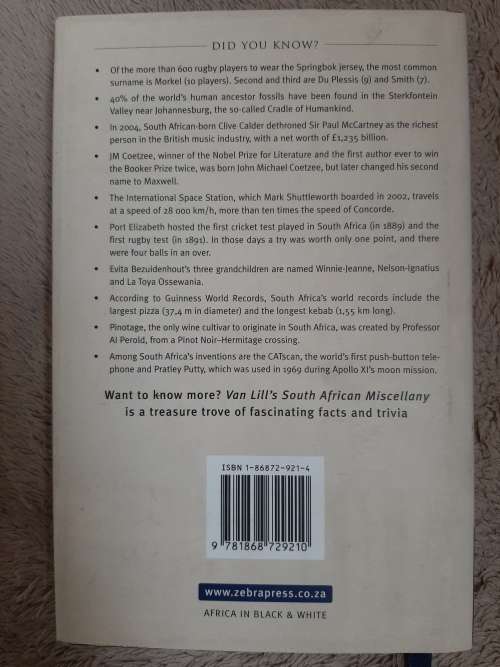 Van Lill`s South African Miscellany - Author: Dawid van Lill