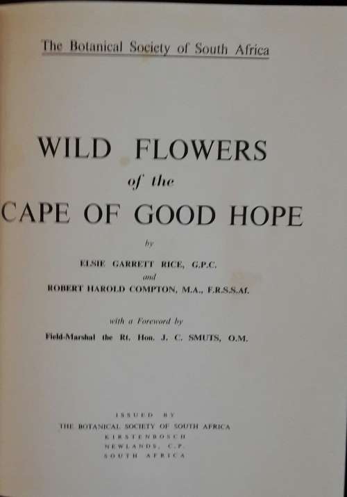 Wild Flowers of the Cape of Good Hope - The Botanical Society of South Africa