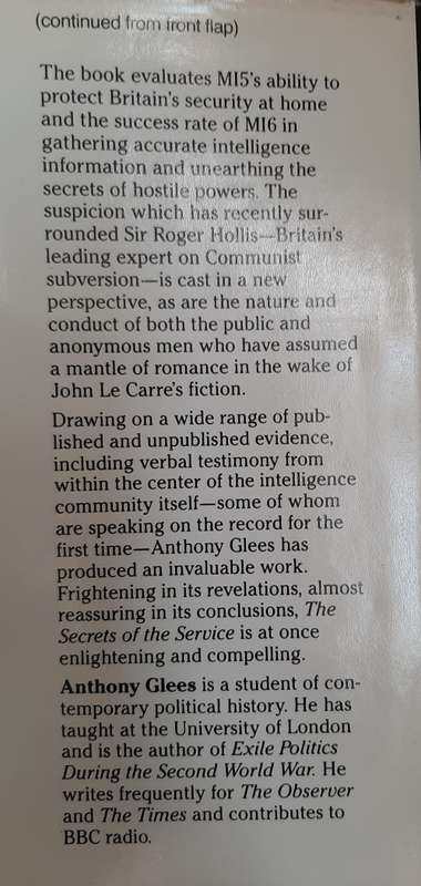 The Secrets of the Service - Author: Anthony Glees