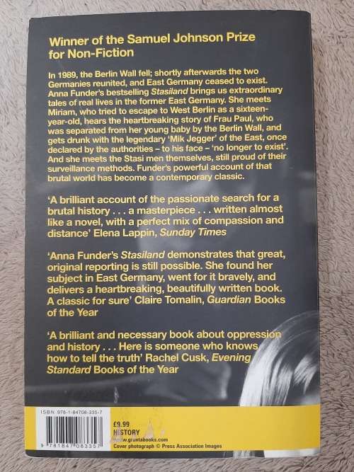 Stasiland:Stories from behind the Berlin Wall - Author: Anna Funder