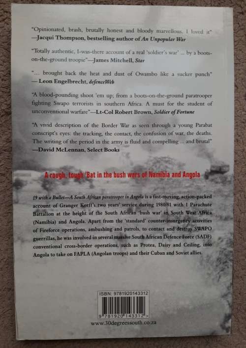 19 with a Bullet: A South African paratrooper in Angola - Author: Granger Korff