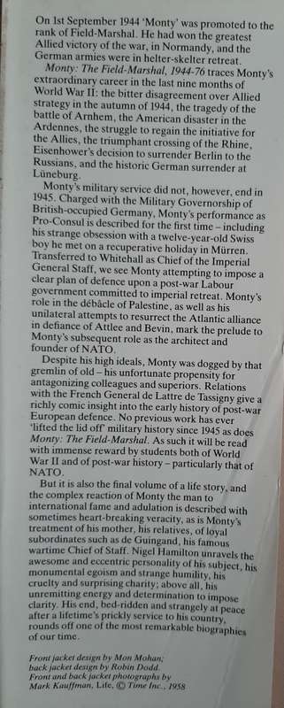 Monty:The Field-Marshal 1944-1976 - Author: Nigel Hamilton
