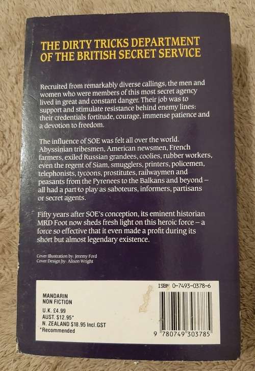 SOE:The Special Operations Executive 1940-46 - Author: M.R.D. Foot