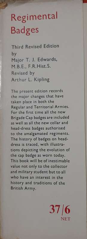 Regimental Badges - Author: Major T. J. Edwards