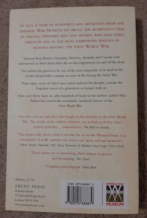 Forgotten Voices of the Great War - Author: Max Arthur