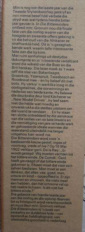 Die Bittereinders 1901-1902 - Author: M.A. Gronum