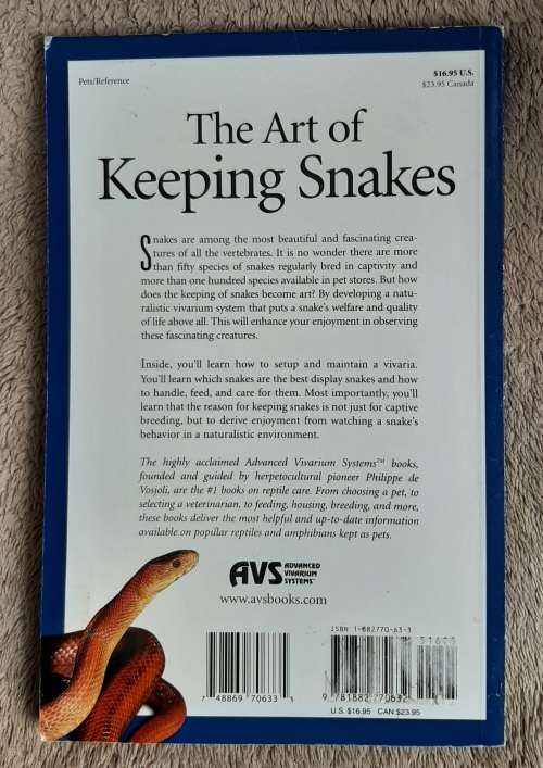 The Art of Keeping Snakes - Author: Philippe de Vosjoli