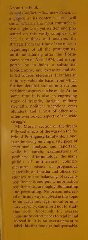 Armed Conflict in Southern Africa - Author: Michael Morris