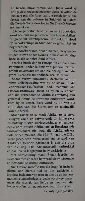 Die Tweede Rebellie: ñ Roman - Author: F. W. Quass