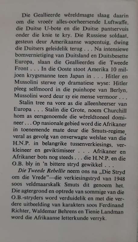 Die Tweede Rebellie: ñ Roman - Author: F. W. Quass