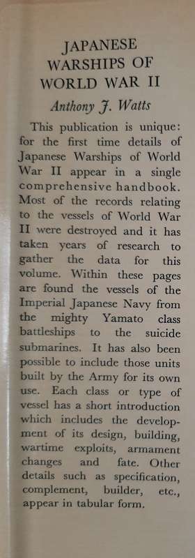 Japanese Warships of World War II - Author: A. J. Watts