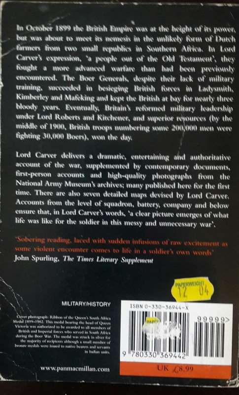 The Boer War - Field Marshal Lord Carver