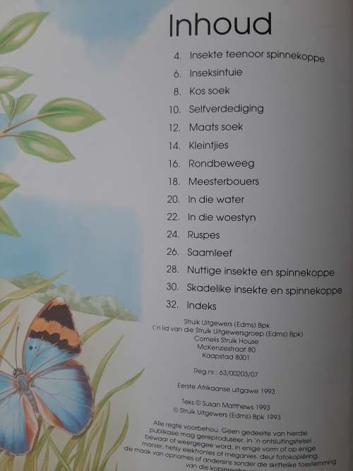 Insekte en Spinnekoppe van Suider-Africa (Vrae and Antwoorde) - Author: Susan Matthews
