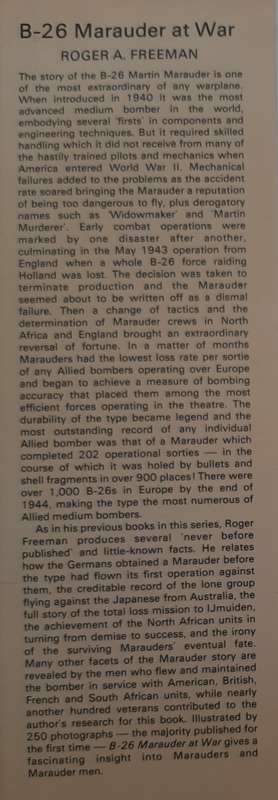 B-26 Marauder at War - Author: Roger A. Freeman